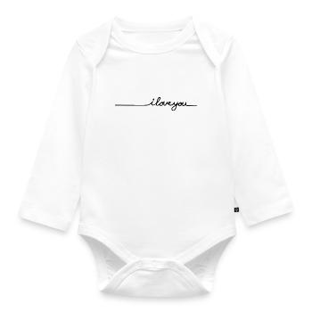 iLOVEyou - Baby Bio-Langarm-Body - Weiß - Vorne