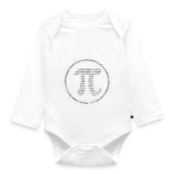 Pi - Pi Day - black - Organic Longsleeve Baby Bodysuit - white - Front