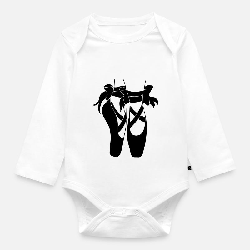 danse classique - Body Bébé bio manches longues - blanc
