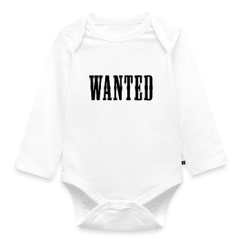 wanted wild west - Organic Longsleeve Baby Bodysuit - white - Front