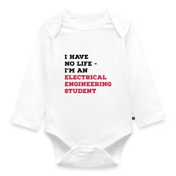 Electrical Engineering Studies - Organic Longsleeve Baby Bodysuit - white - Front