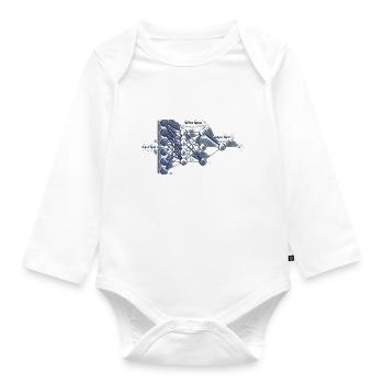 Deep Learning Ukiyoe-Effekt - Baby Bio-Langarm-Body - Weiß - Vorne