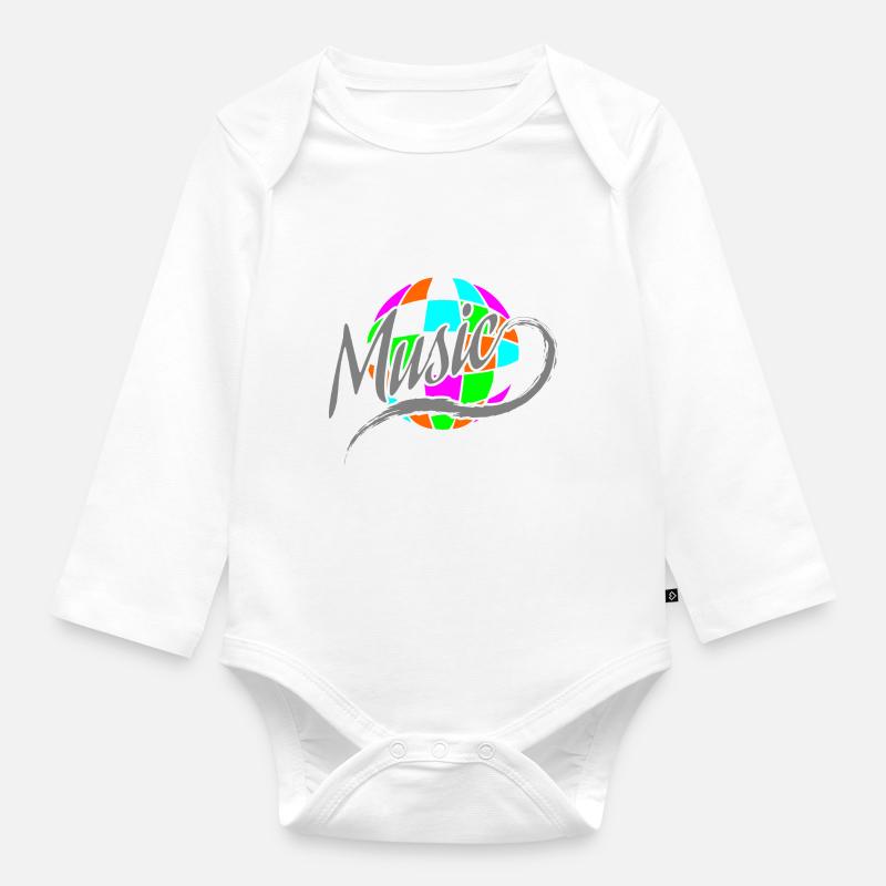 DJ - Body Bébé bio manches longues - blanc