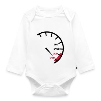 tacho - Baby Bio-Langarm-Body - Weiß - Vorne