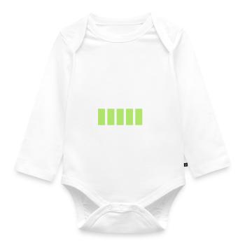 Baby battery full - Organic Longsleeve Baby Bodysuit - white - Front