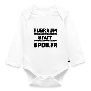 Tuning - Hubraum statt Spoiler - Baby Bio-Langarm-Body - Weiß - Vorne