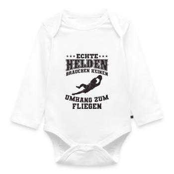 Fussball Torwart - Baby Bio-Langarm-Body - Weiß - Vorne