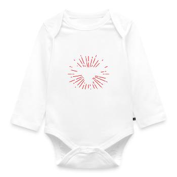 Rinderfilet krümelt nicht Grillen BBQ Grillmeister - Baby Bio-Langarm-Body - Weiß - Vorne