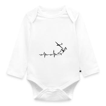 Battement de coeur pilote de planeur - Body Bébé bio manches longues - blanc - Devant