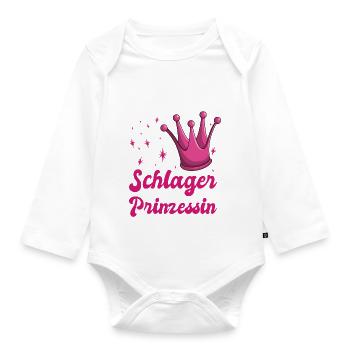 Schlagerprinzessin Schlagermusik Geschenk - Baby Bio-Langarm-Body - Weiß - Vorne