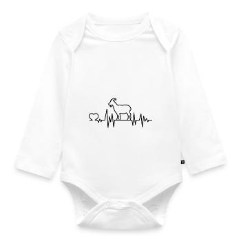 Battement de coeur de chèvre - Body Bébé bio manches longues - blanc - Devant