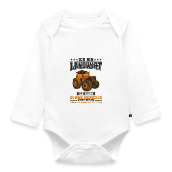 Landwirt - Baby Bio-Langarm-Body - Weiß - Vorne