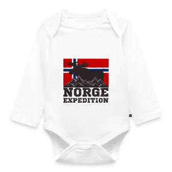 Norway - Organic Longsleeve Baby Bodysuit - white - Front