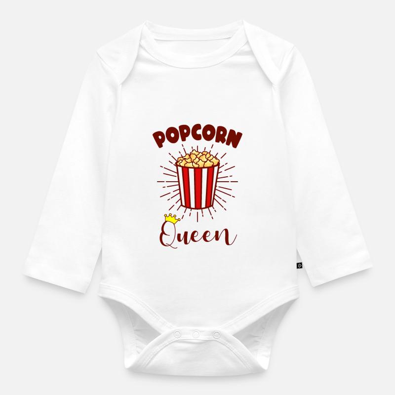 Costume de pop-corn - Body Bébé bio manches longues - blanc
