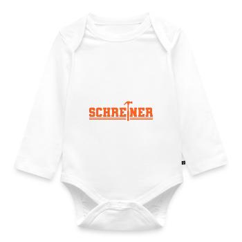 Schreiner App Handwerker Schreinerei Heimwerker - Baby Bio-Langarm-Body - Weiß - Vorne