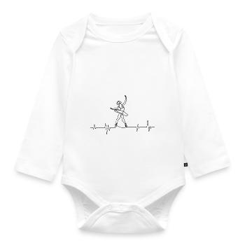 Battement de coeur de ballet - Body Bébé bio manches longues - blanc - Devant