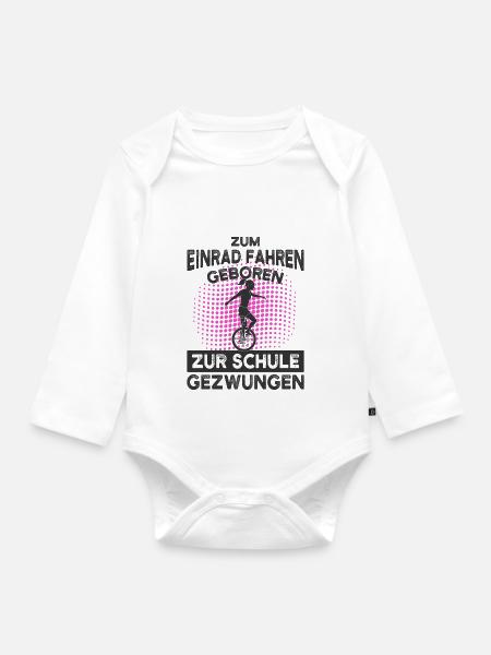 Einrad - Baby Bio-Langarm-Body - Weiß