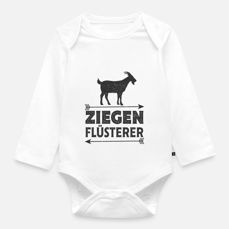 Ziegen Flüsterer - Baby Bio-Langarm-Body - Weiß