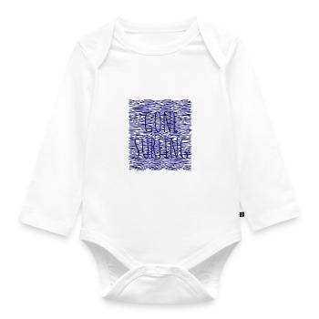 gone surfing - Organic Longsleeve Baby Bodysuit - white - Front