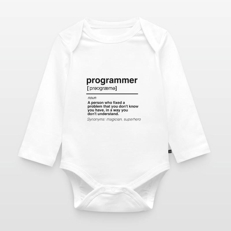 Funny software developer engineer programmer Organic Longsleeve Baby Bodysuit
