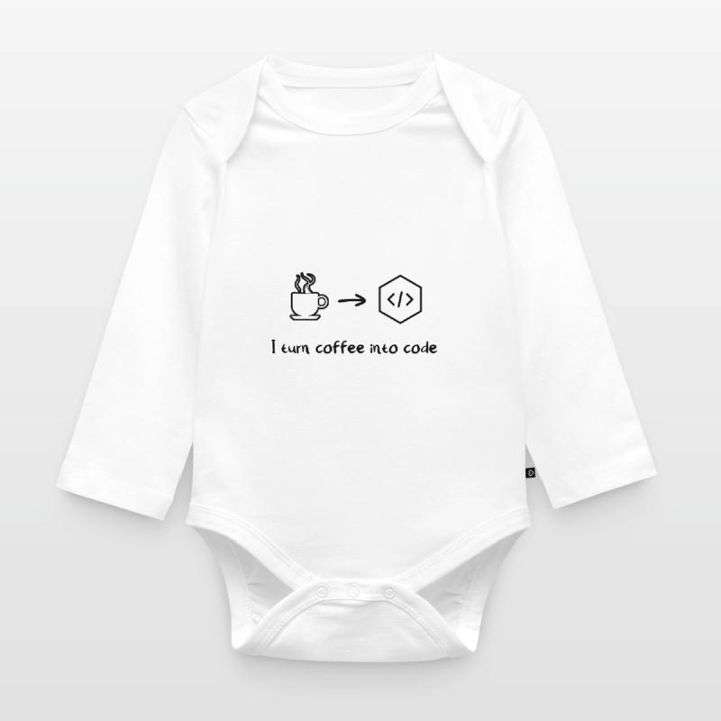 Coffee software developer engineer programmer Organic Longsleeve Baby Bodysuit