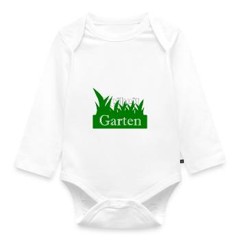Garten - Baby Bio-Langarm-Body - Weiß - Vorne