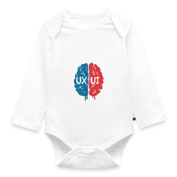 UX UI Design - Funny Programmierer - Geschenk - Baby Bio-Langarm-Body - Weiß - Vorne