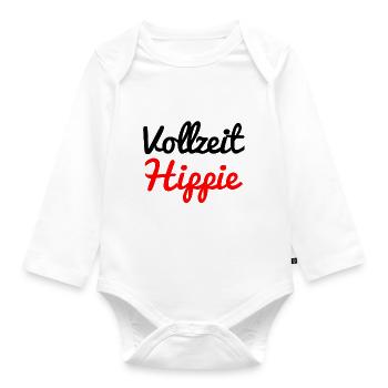 Vollzeit Hippie - Baby Bio-Langarm-Body - Weiß - Vorne