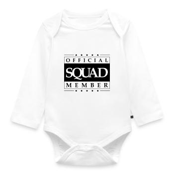 Squad member - Baby Bio-Langarm-Body - Weiß - Vorne