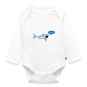 sharkasm sarcasmus requin requin drôle ironie blague - Body Bébé bio manches longues - blanc - Devant