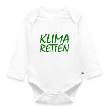 Klima retten - Baby Bio-Langarm-Body - Weiß - Vorne