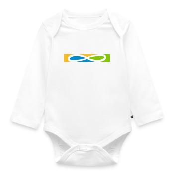 Icono de Stripe Infinity - Body orgánico de manga larga para bebé - blanco - delante