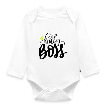 Baby Boss Kleiner Chef Little - Baby Bio-Langarm-Body - Weiß - Vorne