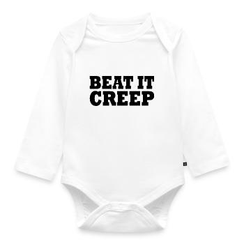 Beat it creep - Baby Bio-Langarm-Body - Weiß - Vorne