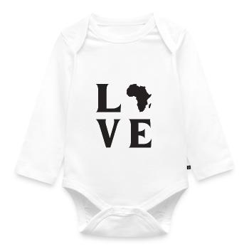 Aimer l’Afrique - Body Bébé bio manches longues - blanc - Devant