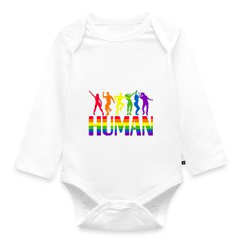 Fierté gaie LGBTQ - Body Bébé bio manches longues - blanc - Devant