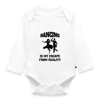 Dancing Sport Gift Dance Sport Hobby Dancer - Organic Longsleeve Baby Bodysuit - white - Front