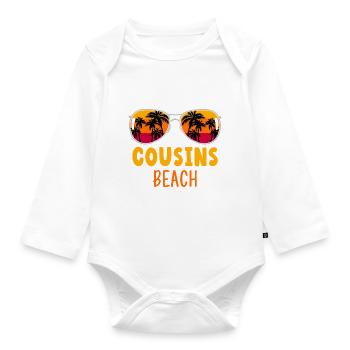 Cousins Beach - Organic Longsleeve Baby Bodysuit - white - Front