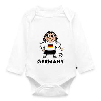 Footballeur Frauemannschaft - Football Allemagne - Body Bébé bio manches longues - blanc - Devant