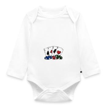 Lost to a Limp Poker Casino Poker Player Gambling - Organic Longsleeve Baby Bodysuit - white - Front