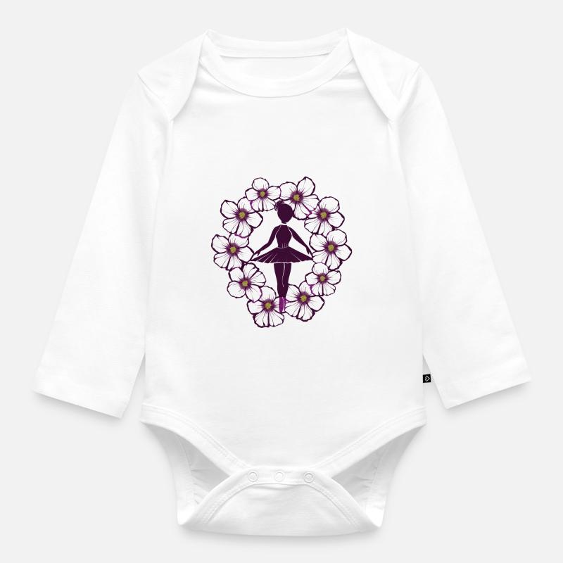 Ballet - Body Bébé bio manches longues - blanc