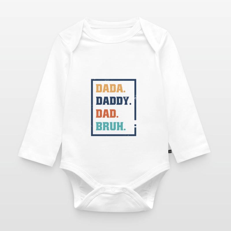 Evolution eines Vaters - Vater Papa Dad Papi Bruh Baby Bio-Langarm-Body
