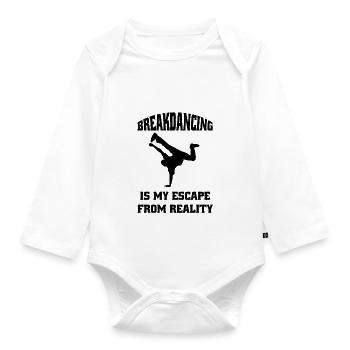 Breakdance Dance Sport Dancer Gift Dancing - Organic Longsleeve Baby Bodysuit - white - Front