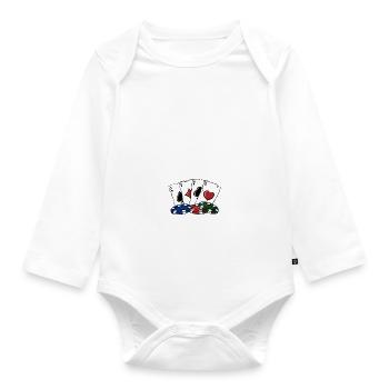 Je t’appellerai et je t’élèverai Poker Casino - Body Bébé bio manches longues - blanc - Devant