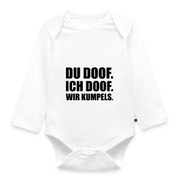 freunde fuer ewig - Baby Bio-Langarm-Body - Weiß - Vorne