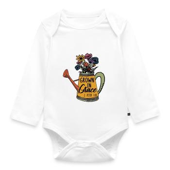 Kirche Religion Katholik katholisch Jesus Christus - Baby Bio-Langarm-Body - Weiß - Vorne