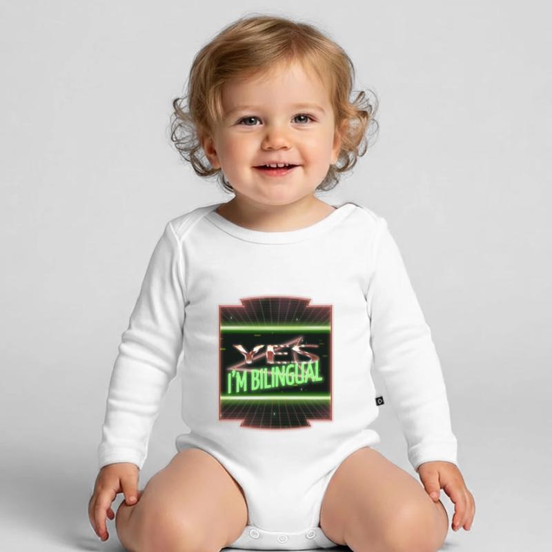 hacking coder birthday present idea funny computer Baby Bio-Langarm-Body