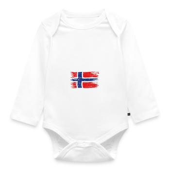 KNARRLAGSUND Angel Tour Norvège personnalisable - Body Bébé bio manches longues - blanc - Devant
