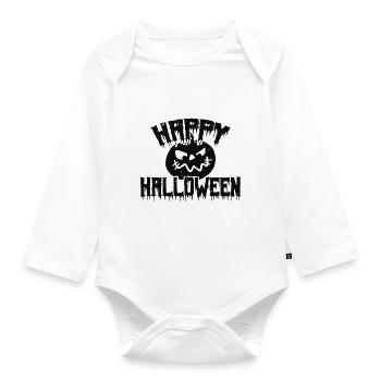 Happy halloween - Body Bébé bio manches longues - blanc - Devant
