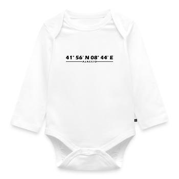 Ajaccio coordinates - Organic Longsleeve Baby Bodysuit - white - Front
